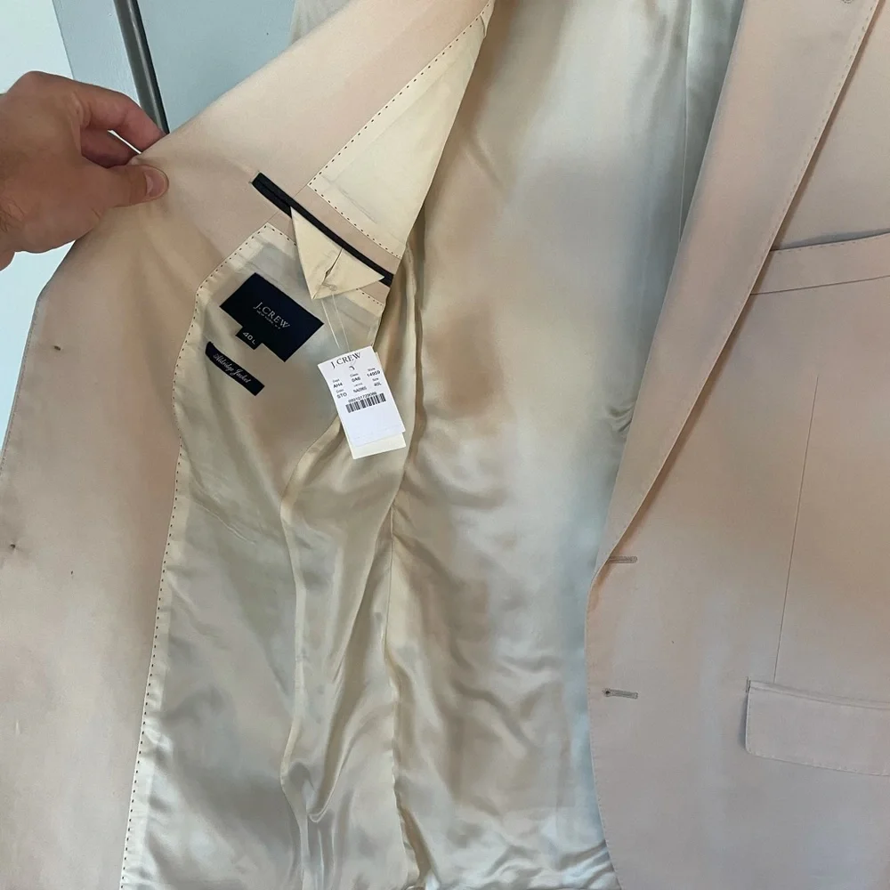 J.Crew Stone Cotton Chino Suit - 40L, 29 Waist